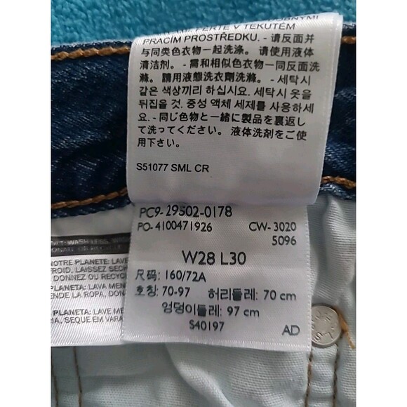 Levis Premium Womens 501 S Skinny Button Fly Jeans Distressed Big E Modern 28x30 - Picture 14 of 16